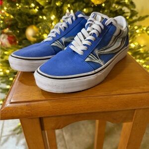 VANS Warp Nebulas Blue/Chrome Sneakers Low-Top-  Women’s 10/ Men’s 8.5